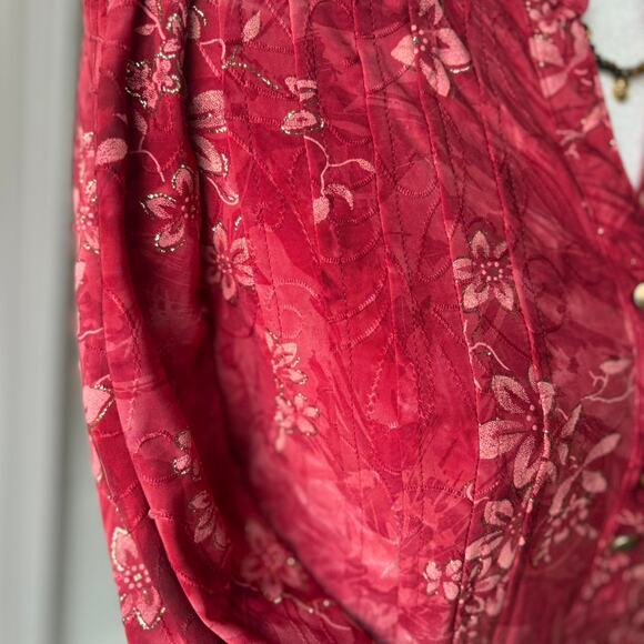 Vintage y2k floral blouse romantic - Picture 3 of 4